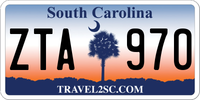 SC license plate ZTA970