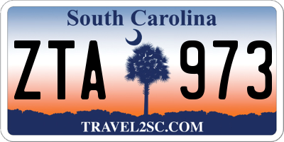 SC license plate ZTA973