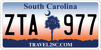 SC license plate ZTA977