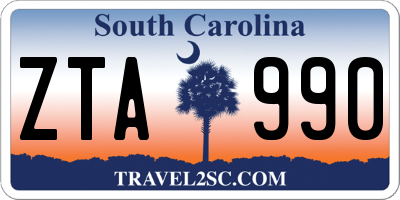 SC license plate ZTA990