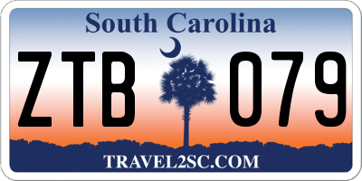 SC license plate ZTB079