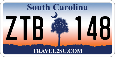SC license plate ZTB148