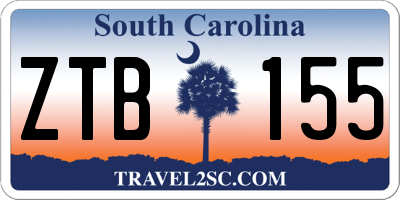 SC license plate ZTB155