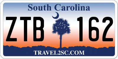 SC license plate ZTB162