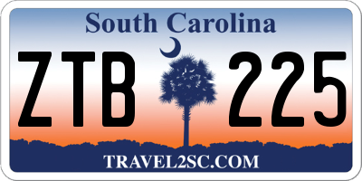 SC license plate ZTB225