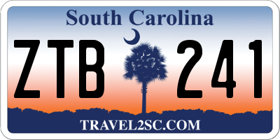 SC license plate ZTB241