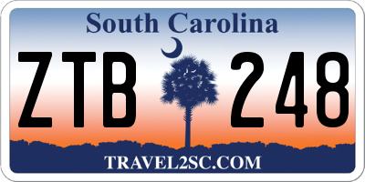SC license plate ZTB248