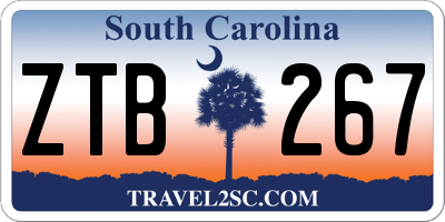 SC license plate ZTB267
