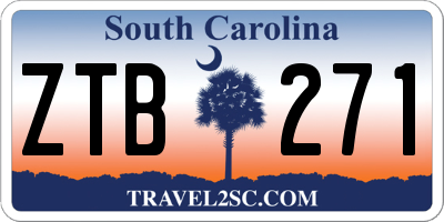 SC license plate ZTB271