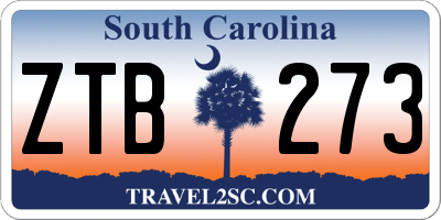 SC license plate ZTB273