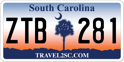 SC license plate ZTB281