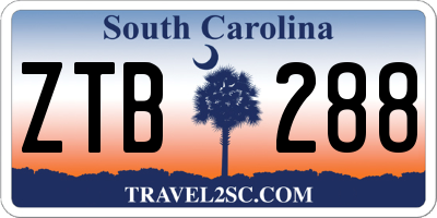 SC license plate ZTB288