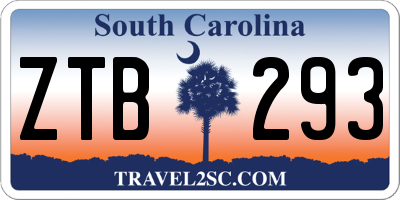 SC license plate ZTB293