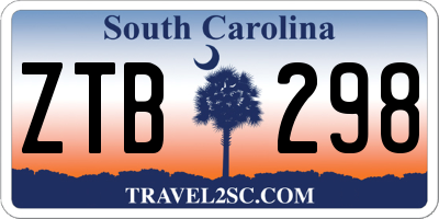 SC license plate ZTB298
