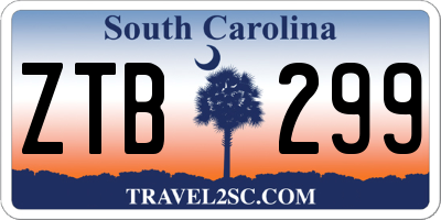 SC license plate ZTB299
