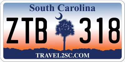 SC license plate ZTB318