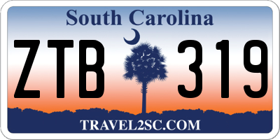 SC license plate ZTB319