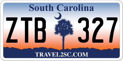 SC license plate ZTB327
