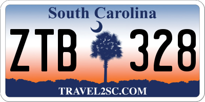 SC license plate ZTB328