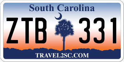 SC license plate ZTB331