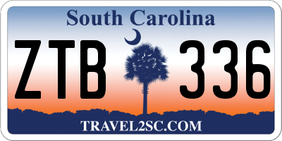 SC license plate ZTB336
