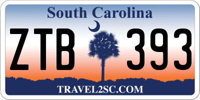 SC license plate ZTB393