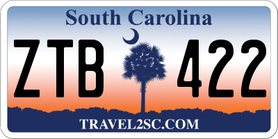 SC license plate ZTB422