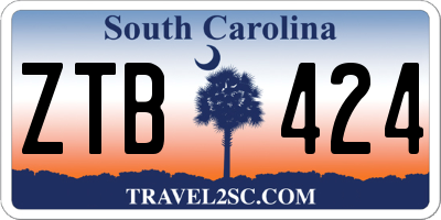 SC license plate ZTB424