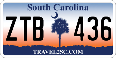 SC license plate ZTB436