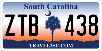 SC license plate ZTB438