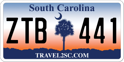 SC license plate ZTB441