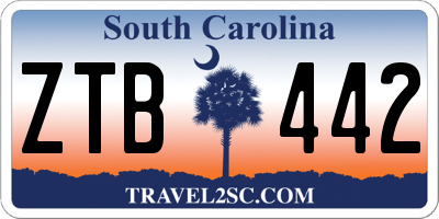 SC license plate ZTB442