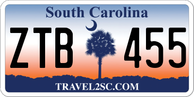 SC license plate ZTB455