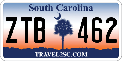 SC license plate ZTB462
