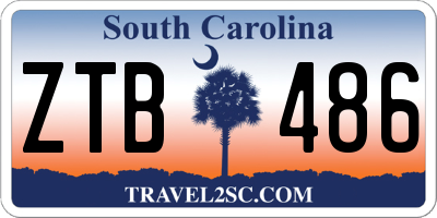 SC license plate ZTB486