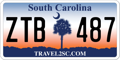 SC license plate ZTB487