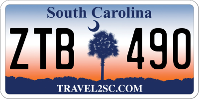 SC license plate ZTB490
