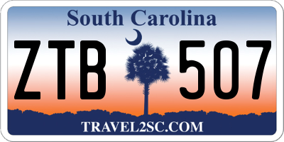 SC license plate ZTB507