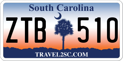 SC license plate ZTB510