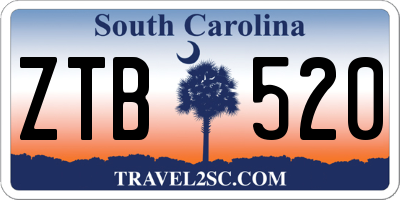 SC license plate ZTB520