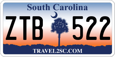 SC license plate ZTB522