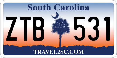 SC license plate ZTB531