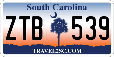SC license plate ZTB539