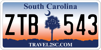 SC license plate ZTB543