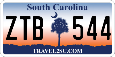SC license plate ZTB544