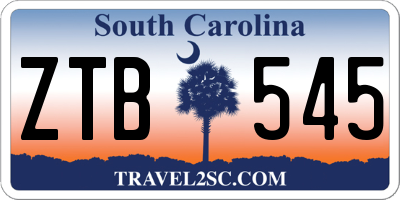 SC license plate ZTB545