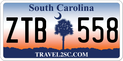 SC license plate ZTB558