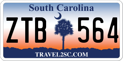 SC license plate ZTB564
