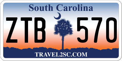 SC license plate ZTB570