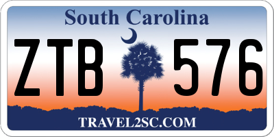 SC license plate ZTB576
